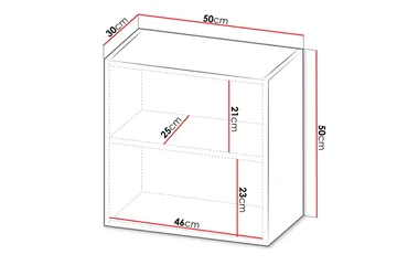 Kangana Vitrinskåp 50x50 cm - Beige - Förvaring - Skåp - Vitrinskåp