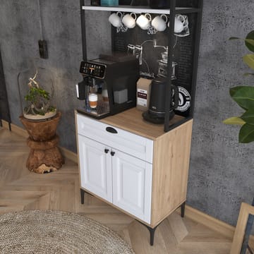 Keldan Multifunktionsskåp 70x184,6x40 cm - Valnöt och vit - Förvaring - Skåp - Förvaringsskåp