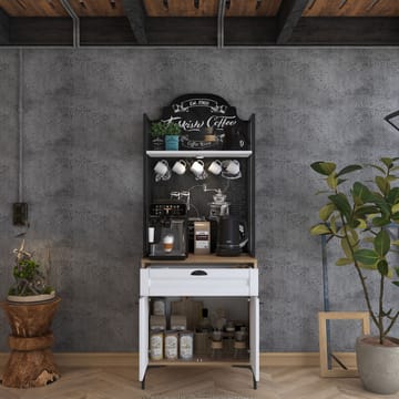 Keldan Multifunktionsskåp 70x184,6x40 cm - Valnöt och vit - Förvaring - Skåp - Förvaringsskåp