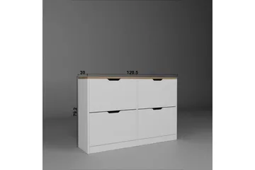 Kiichi Skoskåp 120,5 cm - Valnöt - Förvaring - Skåp - Förvaringsskåp