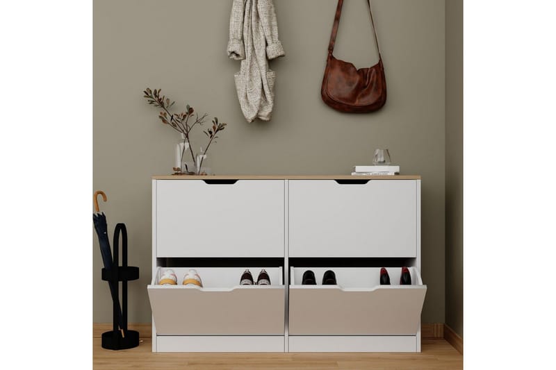 Kiichi Skoskåp 120,5 cm - Valnöt - Förvaring - Skåp - Förvaringsskåp