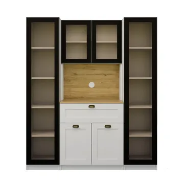 Kuro Kaffebord 160x190x44 cm - Vit - Förvaring - Skåp - Vitrinskåp