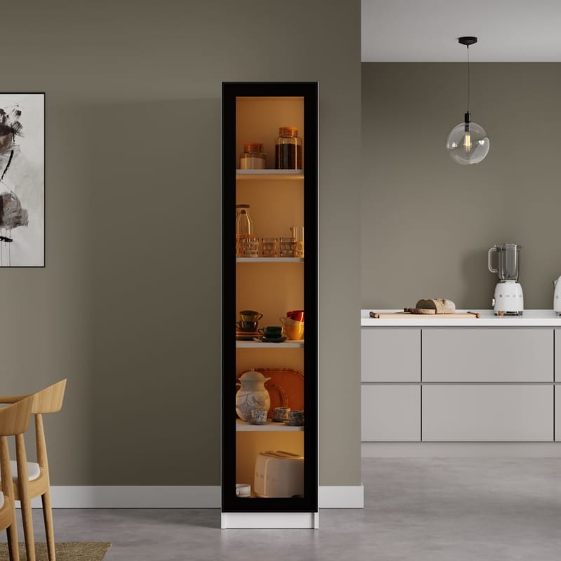 Kuro Kaffebord 40x190x42 cm - Vit - Förvaring - Skåp - Vitrinskåp