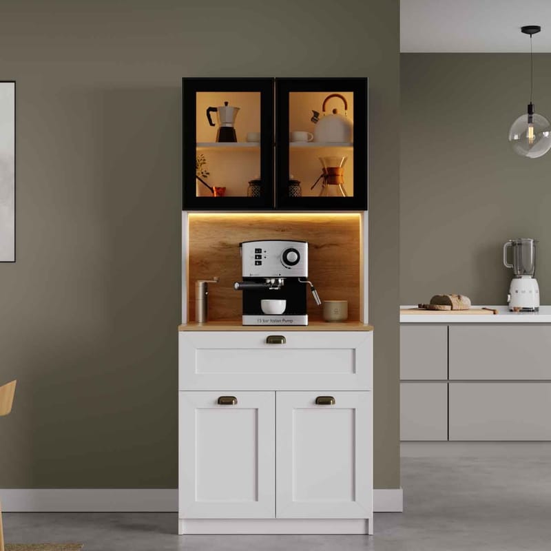 Kuro Kaffebord 80x190x44 cm - Vit - Förvaring - Skåp - Förvaringsskåp