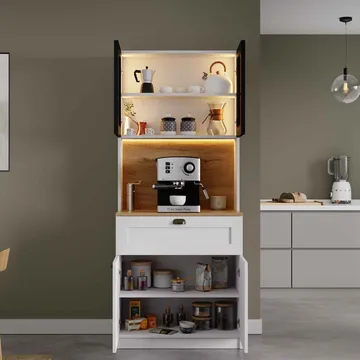 Kuro Kaffebord 80x190x44 cm - Vit - Förvaring - Skåp - Förvaringsskåp
