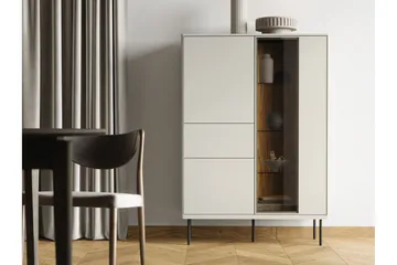 Levisa Vitrinskåp 98x140 cm - Cashmere - Förvaring - Skåp - Vitrinskåp