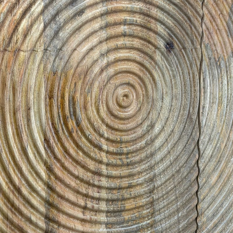 Livino Förvaringsskåp 90x180 cm 3D-mönster Industriell stil - naturbrun och svart - Förvaring - Skåp - Förvaringsskåp