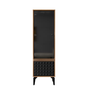 Lorvenn Vitrinskåp 54x182 cm - Brun/Svart - Förvaring - Skåp - Vitrinskåp