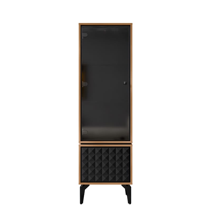 Lorvenn Vitrinskåp 54x182 cm - Brun/Svart - Förvaring - Skåp - Vitrinskåp