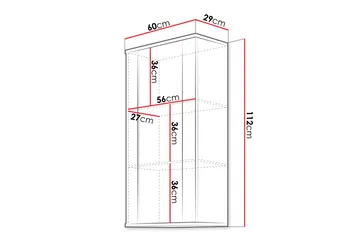 Lyrosen Vitrinskåp 60x112 cm - Beige - Förvaring - Skåp - Vitrinskåp