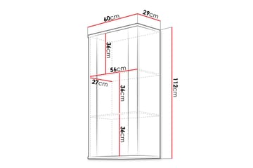 Lyrosen Vitrinskåp 60x112 cm - Beige - Förvaring - Skåp - Vitrinskåp