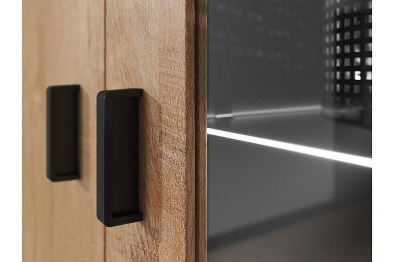 Lyrosen Vitrinskåp 80x19 cm - Beige - Förvaring - Skåp - Vitrinskåp