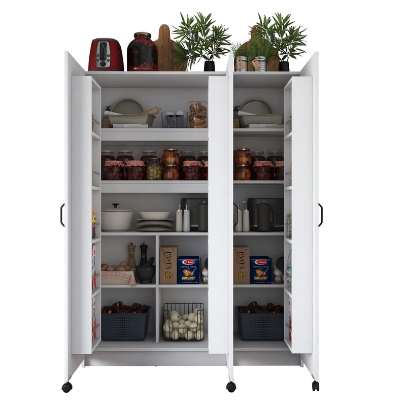 Mardal Förvaringsskåp 135x180x42 cm - Vit - Förvaring - Skåp - Förvaringsskåp