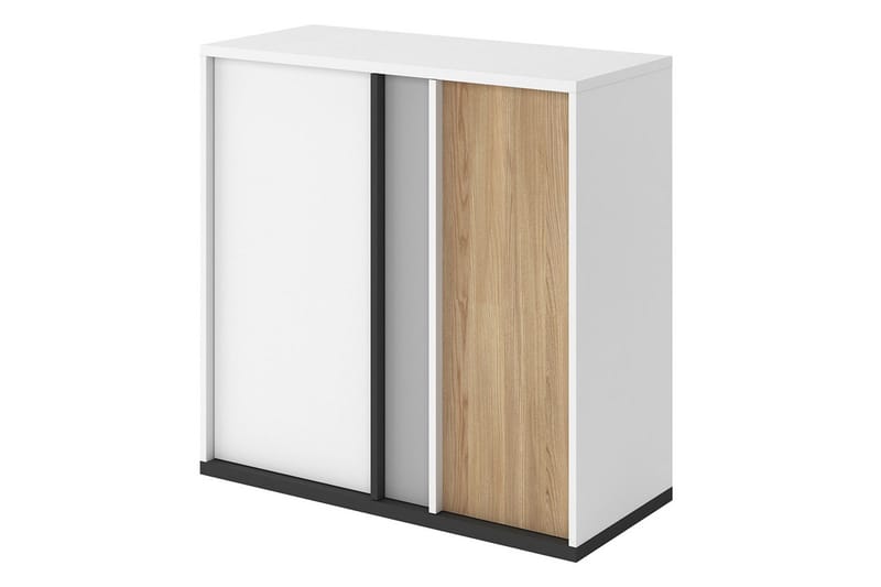 Metropolitan Highboard, Brun/Vit/Ljusgrå/Svart