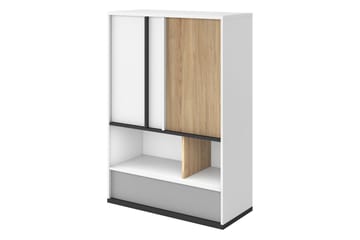 Metropolitan Highboard - Brun/Vit/Ljusgrå/Svart - Förvaring - Skåp - Förvaringsskåp