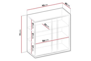 Metropolitan Highboard - Brun/Vit/Ljusgrå/Svart - Förvaring - Skåp - Förvaringsskåp