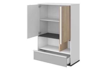 Metropolitan Highboard - Brun/Vit/Ljusgrå/Svart - Förvaring - Skåp - Förvaringsskåp