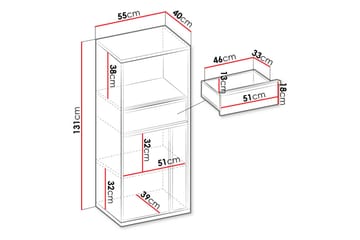 Metropolitan Highboard - Grå - Förvaring - Skåp - Förvaringsskåp