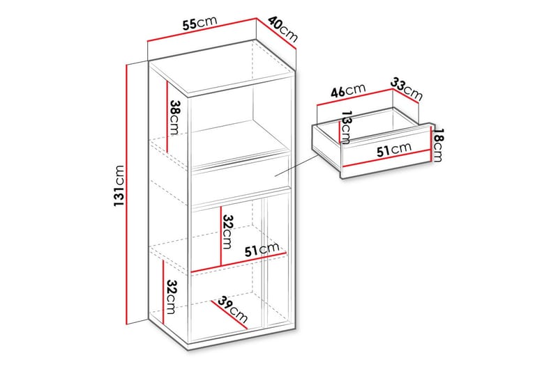 Metropolitan Highboard - Grå - Förvaring - Skåp - Förvaringsskåp