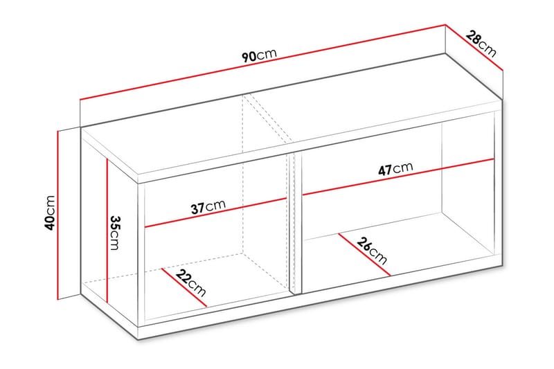 Metropolitan Highboard - Vit/Ljusgrå/Svart - Förvaring - Skåp - Förvaringsskåp