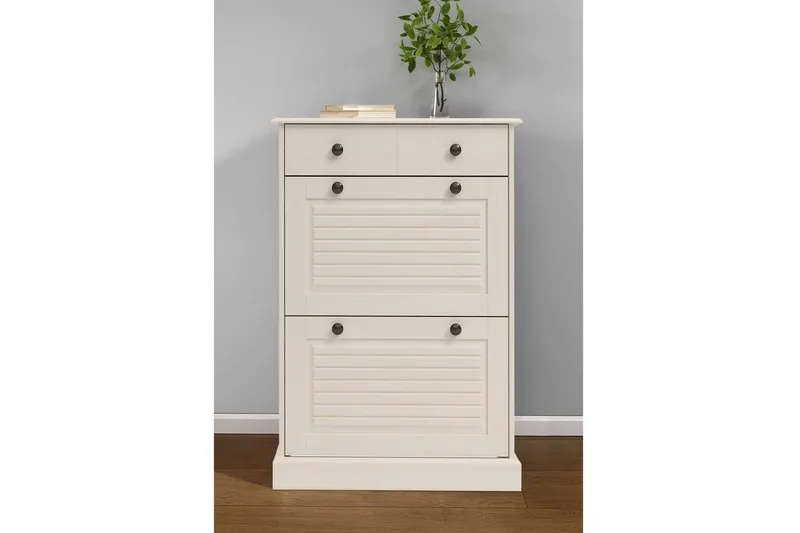 Mille Skoskåp 75x105 cm - Vit - Förvaring - Skåp - Förvaringsskåp