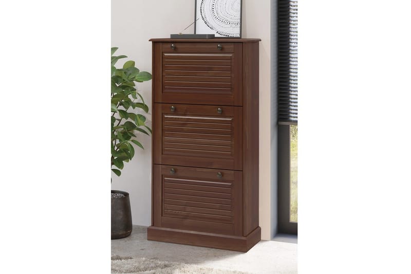 Mille Skoskåp 75x130 cm - Brun - Förvaring - Skåp - Förvaringsskåp