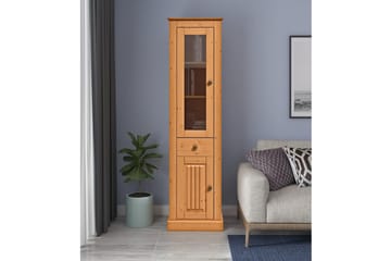 Mille Vitrinskåp 47x182 cm - Brun - Förvaring - Skåp - Vitrinskåp