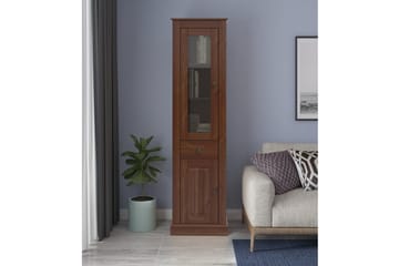 Mille Vitrinskåp 47x182 cm - Brun - Förvaring - Skåp - Vitrinskåp