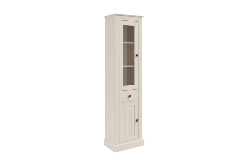 Mille Vitrinskåp 47x182 cm, Vit