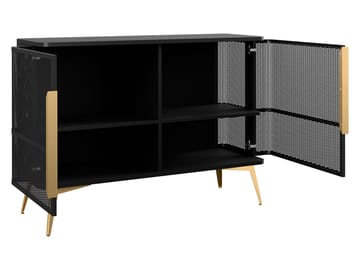 Mireva Skänk 120 cm - svart/guld - Förvaring - Skåp - Barskåp