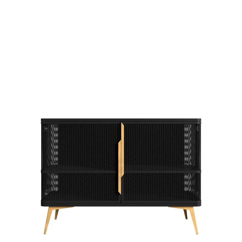 Mireva Skänk 120 cm, svart/guld