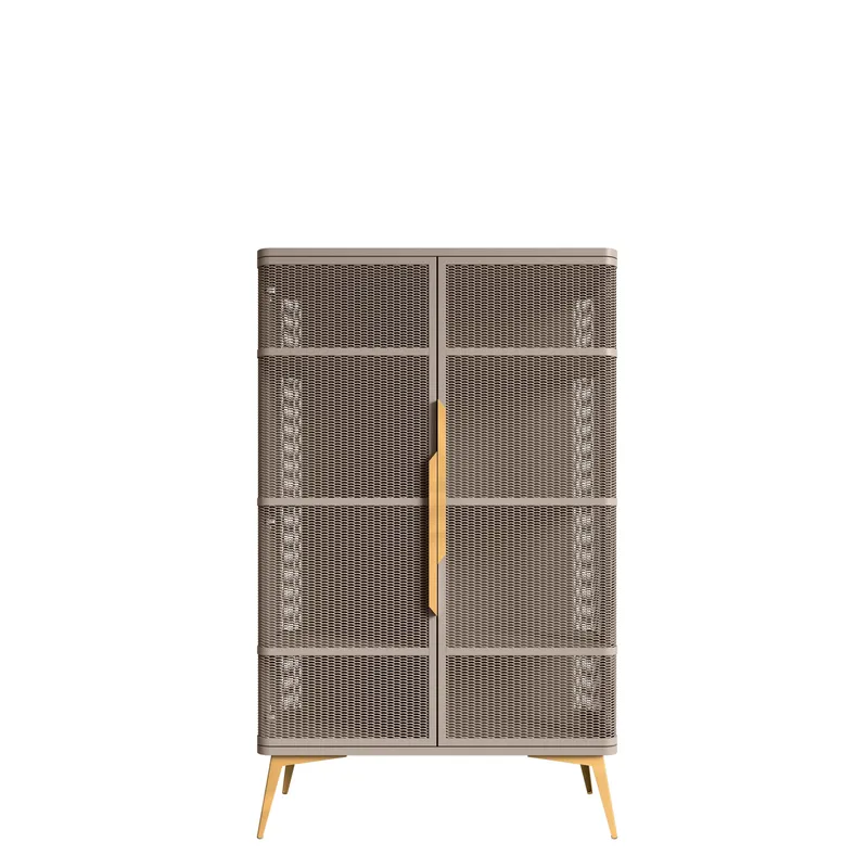 Mireva Vitrinskåp 90x145 cm, beige, guld