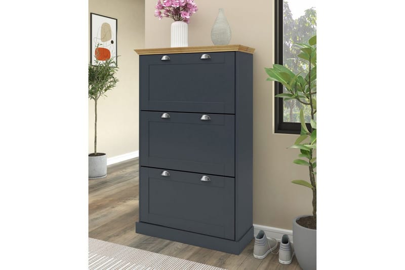 Motala Skoskåp 80x132 cm - Grå - Förvaring - Skåp - Förvaringsskåp