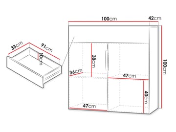 Myren Skänk 100 cm - beige - Förvaring - Skåp - Förvaringsskåp