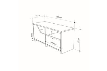 Nexus Skoskåp 105 cm - Ek/Vit - Förvaring - Skåp - Förvaringsskåp