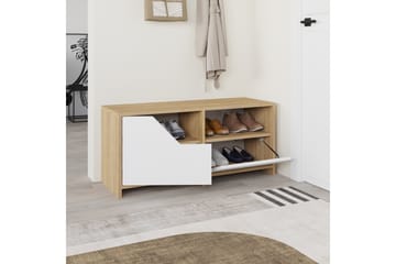 Nexus Skoskåp 105 cm - Ek/Vit - Förvaring - Skåp - Förvaringsskåp