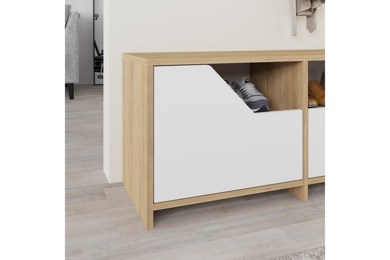 Nexus Skoskåp 105 cm - Ek/Vit - Förvaring - Skåp - Förvaringsskåp