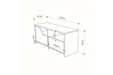 Nexus Skoskåp 105 cm - Grå/Vit - Förvaring - Skåp - Förvaringsskåp