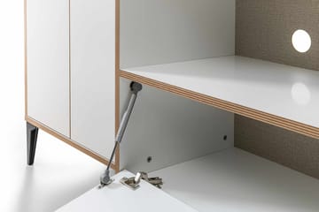 Olyros Förvaringsmöbel 127x190 cm - Vit - Förvaring - Skåp - Förvaringsskåp