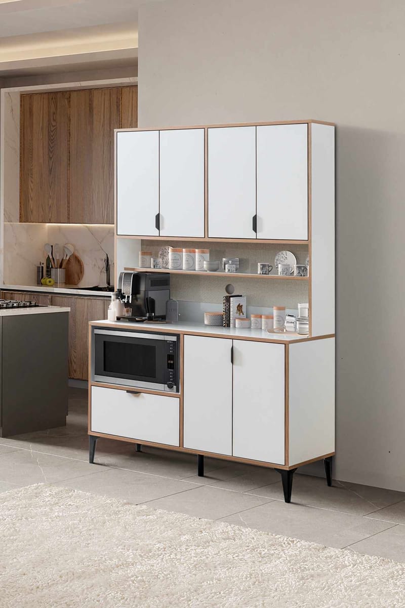 Olyros Förvaringsmöbel 127x190 cm - Vit - Förvaring - Skåp - Förvaringsskåp