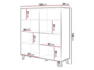 Orvik Skänk 120 cm - vit - Förvaring - Skåp - Förvaringsskåp