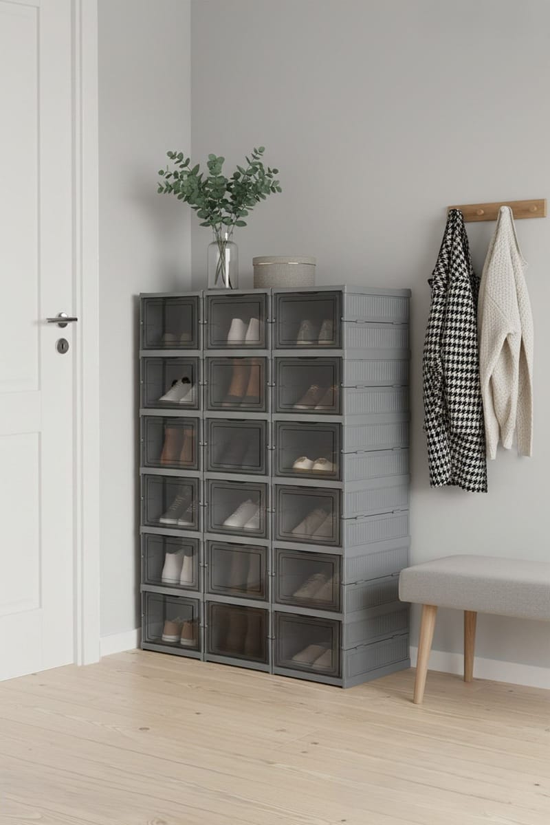 Overo Skoskåp 105 cm - Antracit - Förvaring - Skåp - Förvaringsskåp