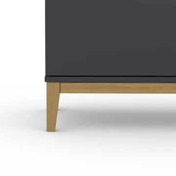 Pelle Högskåp 80x122 cm - Grå och Wotan-ek - Förvaring - Skåp - Förvaringsskåp