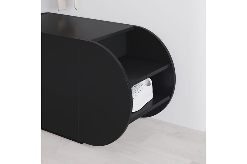 Pozy Skoskåp 110 cm - Svart - Förvaring - Skåp - Förvaringsskåp