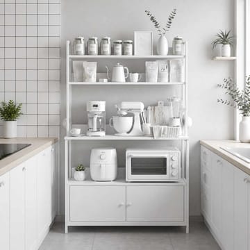 Quorin Kökskåp 101x160x38 cm - Vit - Förvaring - Skåp - Förvaringsskåp