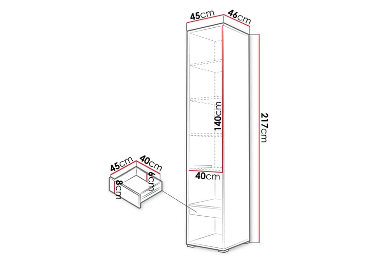 Rauk Highboard - Grå - Förvaring - Skåp - Förvaringsskåp