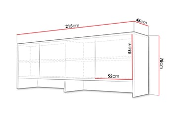 Rauk Highboard - Grå - Förvaring - Skåp - Förvaringsskåp