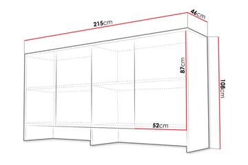 Rauk Highboard - Grå - Förvaring - Skåp - Förvaringsskåp