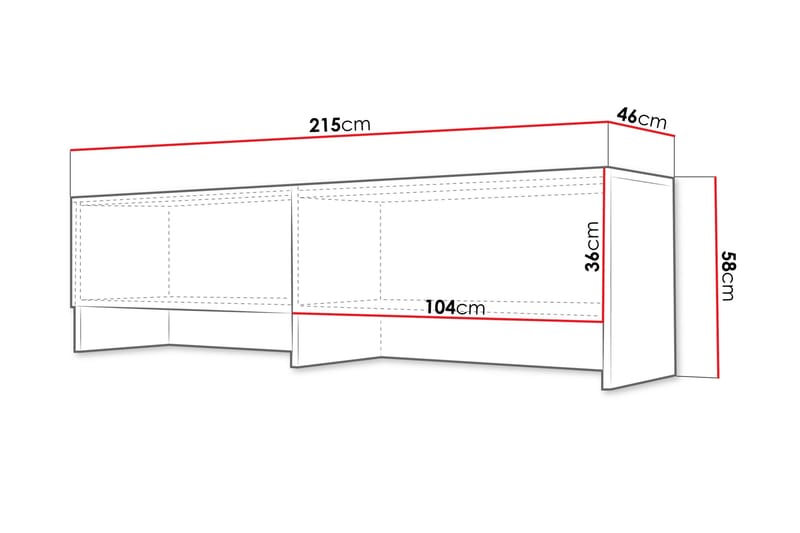Rauk Highboard - Grå - Förvaring - Skåp - Förvaringsskåp