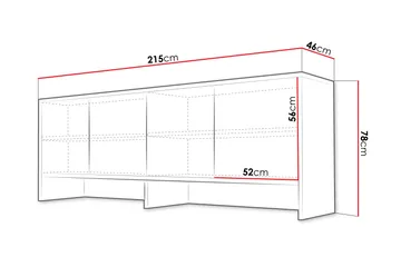 Rauk Highboard - Grå - Förvaring - Skåp - Förvaringsskåp